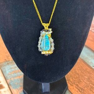 Luminous Labradorite / Opal / Crystal Necklace